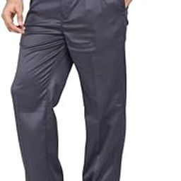 Double Pleated Formal Trousers Pants Regular Fit Dark Grey Blue for Men, Waist Size 46 TRPL64BLU46-image-18