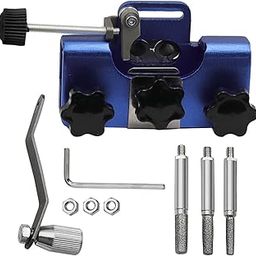UJEAVETTE Chain Saw Sharpener Portable with Grinding Rod Handheld Metal Sharpening Tool Blue-12