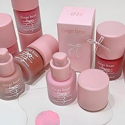 GEGE BEAR Oxygen Light Blush Liquid | Hydrating Shining Tint | Cute Jelly Texture | Waterproof Long Lasting Shining | Liquid Blusher for Cheeks | Kawaii Soft Pastle Shades | Trendy Unique Color Pink Peach | Lightweight Feel | Perfect Natural Glow For Women Clean Girls (03# Raspberry, 11.5ml)-image-84