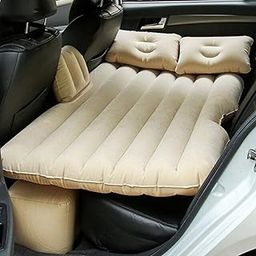 Casago Inflatable Car Air Mattress with 2 Pillows & Air Pump Portable Compact Twin Size Back Seat Soft Sleeping Bed for Baby (Beige)-12