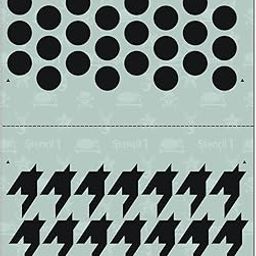 Stencil1 S1_PA_41 Dots/Houndstooth Stencil, 8.5" by 11", White-image-53