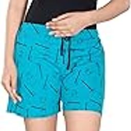 Women's Cotton Printed White Regular Shorts // Lounge Shorts-picture-50