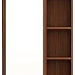 Hexagon Furnitures Engineered Wood Dressing Table with 1 Mirror and Storage (Walnut-Brown)-14