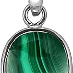 100% Certified 10.00 Ratti Malachite Pendant Round Stone Dana Phirang Silver Pendant for Men Women-picture-15