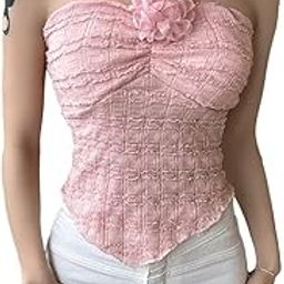 CRAMPLE®Elegant for Women's Summer Camisole with Halter Neck and Floral Design Top-picture-51