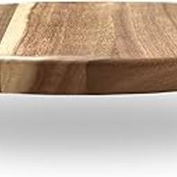 WILDMOS Decorative Round Wood Riser for Display,Pedestal Tray for Home or Kitchen and Bathroom Countertop Organizer,Farmhouse Kitchen Counter Decor Tray. (12-inch)-image-81