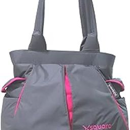 Girls And Womens Polyester Casual Shoulder Bag Hand Messenger Bag - 20 Litre, Grey-Pink | XSLAM6__P-image-26