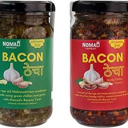Nomad Food Project Combo of Bacon Thecha Green and Thecha Red | Each of 200gms-picture-25