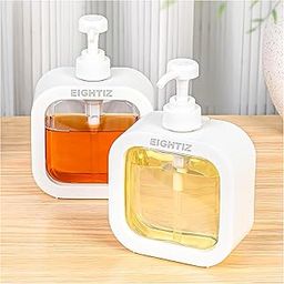 Eightiz Empty Bottle (300 ml) Soap Dispenser for Bathroom Kitchen Large-Capacity Dispensing Bottled Hand Soap Dish Soap Shower Gel Shampoo Washing Powder Replacement Empty Bottle (Pack of 1)-image-92