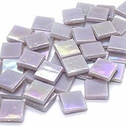 Sai Mosaic Art Coral Light Purple HK084 Glass Mosaic 15x15mm tiles 100 gm pack-image-71