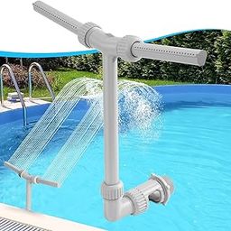 Pool Fountain - Dual Spray Water Fountains for Above Ground/Inground Pools, High-Pressure Waterfall & Pool Sprinkler Fountain, Pool Accessories for Inground Pools & Above Ground Pool Accessories-image-107