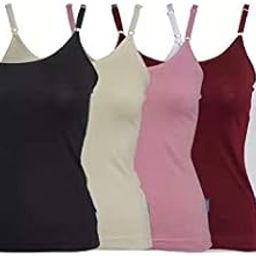 Women's Cotton Camisole (Multicolored) Pack of 5-picture-27