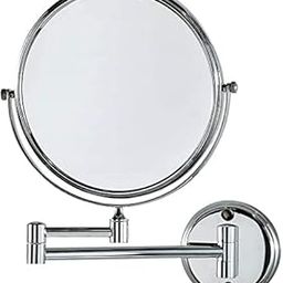 InnMart Wall Mounted Shaving/Makeup/Bathroom Mirror, 3X Magnification and 8" Dia (Stainless Steel)-picture-52