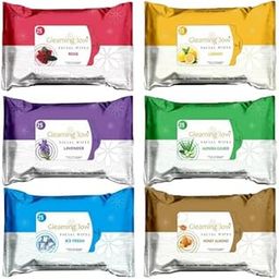 Glow Cleansing Wipes for Unisex - 25 Pulls (each), Pack of 6-17