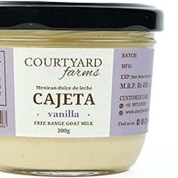 Courtyard farms Cajeta | Dulce De Leche | Vanilla Spread | Mexican Delight | Rich, Smooth, Thick Caramel | Chemical Free Khandsari | Glass jar Packaging | 200g-image-4