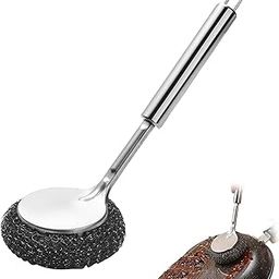 Senvox Soap Dispensing Palm Brush | Push Dispenser & Scrubbing Pad | Multifunctional Dishwashing Liquid Dispenser for Pots, Utensils & Bathroom Cleaning (2, Dish Scrubber Brush)-picture-11
