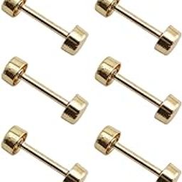 Youliang 10Pcs Zinc Alloy Flat Studs Rivets Screw Back Spike Metal Leathercraft Studs Rivet Buckle for Decorating Bags Belts Leather Bracelets Various Artworks DIY Leather Crafts, Golden-picture-16