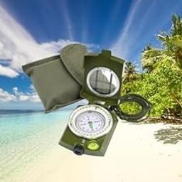 Compass Professional High Accuracy Waterproof & Impact Resistant Military Compass with Carrying Bag Lensatic Sighting and Shakeproof Green Suitable for Camping Hiking Directions (8 X 6.5 X 3 Cm.-image-9
