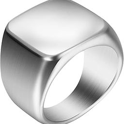 Silver Plated Stainless Steel Fancy Signet Ring Jewellery for Men (US 9)-image-11