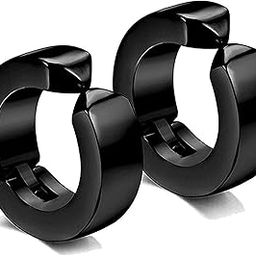 Arts (Non Pierced) Black Metal Clip On Earring For Men-image-32