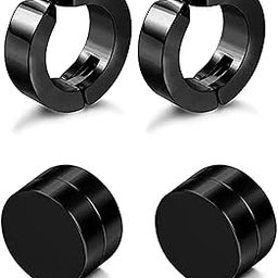 Mens and Women Jewellery Styled Non Pierced Earring Golden Silver Black Blue Combo Stylish Non Pierced Earrings-image-2