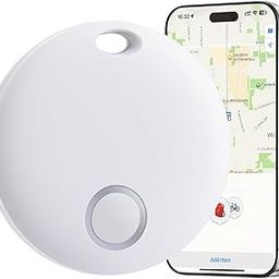 Eelexa Smart Tag, Air Tracker Luggage Tracker, Works with Apple Find My (iOS Only), Item Locator for Key, Luggage, Backpack, Wallet, IP67 Waterproof, White-image-93