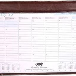 Table Planner Calendar January 2025 to December 2025 (18.5"x13"Inch.) (2Tone Brown)-picture-31