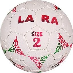 Lara FB-04 New Shining Small Size Rubber Football & 1 Needle Pin, Size 2 for All Age Groups Kids (Multi Color) Small Sizes-46