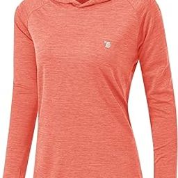 Womens UPF 50+ Sun Protection Hoodie Shirt Long Sleeve Fishing Hiking Outdoor UV Shirt Lightweight, 18-red, XX-Large-picture-19