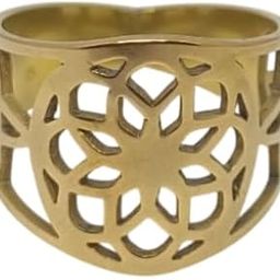 Trendy Golden Colour Bold Ring for Women | Cutwork Design Fashion Jewelry | Anti-Tarnish Coated Finger Ring.-image-80