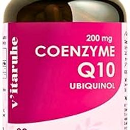 VITARUHE® Coenzyme Q10 200 mg per Capsule, Vegan, 90 Capsules for 3 Months, Best Bio-Availability, Premium Product, With BioPerine-49