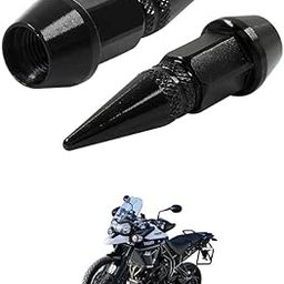 LOVMOTO Universal Spiked Valve Caps,Aluminum Alloy Dustproof and Waterproof Tire Valve Stem Caps, Suitable for Cars, Trucks and Motorcycles (2PCS Black) Comfortable with Tig-er 800-image-24