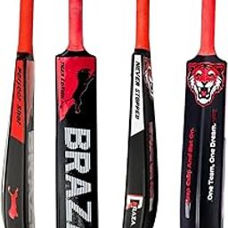 BRAZA Plastic Cricket Full Size Bat (34” X 4.5” Inch) for All Age Group | Black | Age Group : 15+ Years-image-69