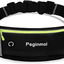 Snehalu Enterprise Running Belt with 3 Pouches, Black + Green, 47.2 inches, Leisure & Sports & Fashion-image-125