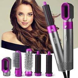 5 IN 1 Hair Styler Dryer Comb and Styling Tool for Curly Hair, Straightening, Curling, Drying, Combing (Pink, Large)-26