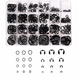 Xfopz 324Pcs E-Clips Assortment Set(2.0mm-12mm) and External Retaining Rings, Snap Rings Assortment Kit,C Clips Assortment (M5-M16),Carbon Steel Circlip 24 Sizes-19