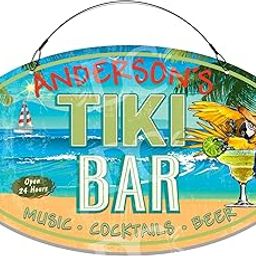 Decorative Concepts Tiki Bar Margarita Parrot Themed Small Size Welcome Sign-image-26