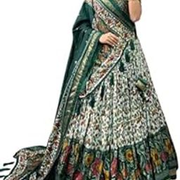 Women's Trending Designeer Tussar Silk With Foiil Print and bandhani Print Lehenga Choli-image-92