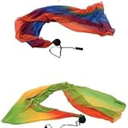 CLUB BOLLYWOOD LICHTS®2 Pairs Veil Poi Throw Balls Imitated Silk Adjustable Belly Dance Combo 24|Clothing, Shoes & Accessories | Dancewear | Adult Dancewear | Belly Dancing-image-24