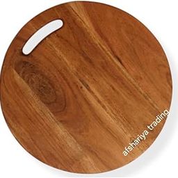 AFSHARIYA Trading CO.Handcrafted Round Wooden Cutting Board – Large Size, Ideal for Meat, Veggies & Cheese Eco-Friendly & Aesthetic Size (Extra Large)-25