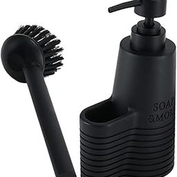 UTHCLO Lotion Dispenser with Cleaning Brush Press Type Hand Soap Bottle for Kitchen and Bathroom Refillable Container for Liquid Soap Stylish and Convenient Design-image-33