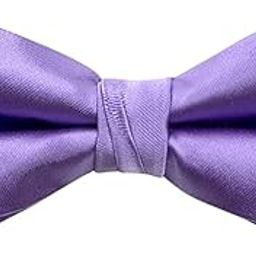 Premium Satin Bow Tie for Men | Adjustable Neckband for Perfect Fit | Handcrafted Bow Tie for Suits, Blazers & Tuxedo for Formal Events & Weddings (Violet)-image-96