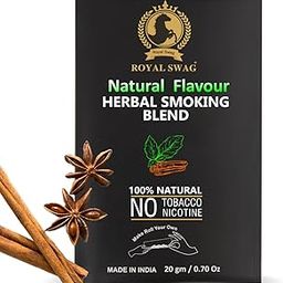 ROYAL SWAG Ayurvedic & Herbal Smoking Blend 20 gram(Natural Flavour) 100% Tobacco Free and Nicotine Free Mixture To Make Your Own Rol (Herbal Smoke)-image-96