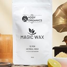 ADDY ORGANICS Magic Wax Hair Removal wax powder wax powder for All Types of Hair & Skin, Hands, Legs, Underarms, Bikini (15 Minutes Painfree Herbal Wax 150 GM.) (Charcoal)-51