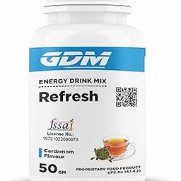 GDM Refresh Energy Drink for Refreshment and Mental alertness | 50g (50 Servings) | Cardamom Flavor-image-46