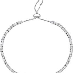 925 Silver American Diamond Adjustable Bracelet for Women | Gifts for Womens and Girls| With Certificate of Authenticity and 925 Stamp | Life-time Warranty*-image-47
