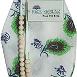 Hare Krishna Food For Soul Japa Mala Bag-Bead Bag for Chanting-Gomukhi Japa Mala Bag-Jaap Mala Bag-Chanting Mala Bag-Potli Bags for Mala Jap with Sakshi Mala & Keychain-6