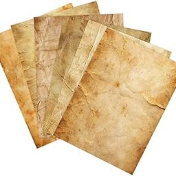 OFIFO® 48 Sheet DIY Scrapbooking Papers, Double-Sided Crinkle Texture Printed Retro Yellowish Background Papers 100 GSM Writing Papers Decorative Papers for DIY Crafting, Gift, 11''x8.5''-image-94