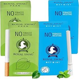 ROYAL SWAG Ayurvedic & Herbal Cigarettes 100% Tobacco-free and Nicotine-free PAAN, Mint Flavour (40 Sticks) | Made with 100% Natural Ingredients - Made in India-image-38
