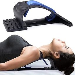 CartsCorner Neck Stretcher, Neck and Shoulder Relaxer Upper Back Stretcher Device Support Relaxer, Cervical Traction Device for Cervical Spine Alignment Adjustable-1PC-image-0